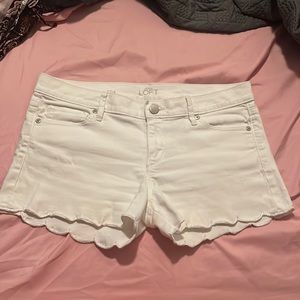 Ann Taylor The Loft white shorts